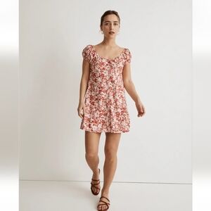 Margie Mini Dress in Abstract Flora